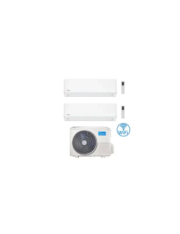 Consigliato - Climatizzatore Condizionatore Midea Evolution R32 WiFi Dual Split 9000 + 9000 BTU con U.E. M2OH-14HFN8-Q INVERTER Classe A++/A+
