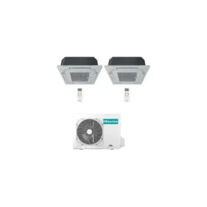 Climatizzatore Condizionatore Hisense Cassetta 4 vie R32 Dual Split Inverter 9000 + 9000 BTU con U.E. 2AMW42U4RGC NOVITÁ Classe A++/A+ | Prezzo promozionale