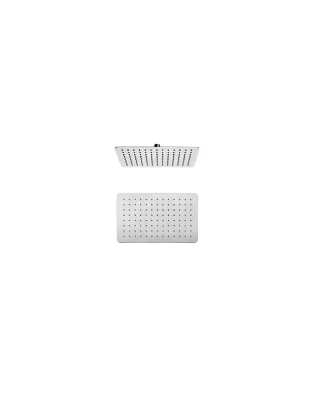 Qualità premium - Soffione Jacuzzi Quadro in acciaio inox ultrapiatto 300x200 mm art. 1811059JA00