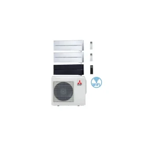 Ultima novità - Climatizzatore Condizionatore Mitsubishi Kirigamine Style Wifi R32 Bianco e Nero Trial Split Inverter 9000 + 9000 + 12000 BTU con U.E. MXZ-3F54VF NOVITÁ Classe A+++/A++