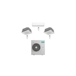 Climatizzatore Condizionatore Hisense Hi Comfort più Cassetta 4 vie Wifi R32 Trial Split Inverter 12000 + 18000 + 18000 BTU con U.E. 5AMW125U4RTA Classe A++/A+ | Direttamente dal produttore