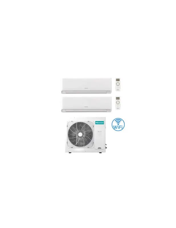 Ultimo arrivo | Climatizzatore Condizionatore Inverter Hisense Energy Ultra Ecosense Wifi R32 Dual Split 9000 + 18000 BTU con U.E. 3AMW62U4RJC Classe A++/A+