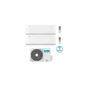 Climatizzatore Condizionatore Hisense Energy Pro X con Wifi R32 Dual Split Inverter 12000 + 12000 BTU con U.E. 2AMW52U4RXC Classe A++/A+ | Scelto dai clienti