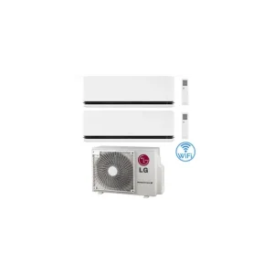 Aggiungi al carrello - Climatizzatore Condizionatore LG Dualcool Deluxe R32 Wifi Dual Split Dual Inverter 12000 + 18000 BTU con U.E. MU3R19 NOVITÁ Classe A+++/A++