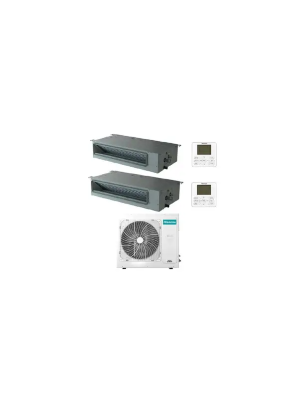Climatizzatore Condizionatore Hisense Canalizzabile R32 Dual Split Inverter 9000 + 9000 BTU con U.E. 2AMW35U4RGC Classe A++/A+ - Top vendite