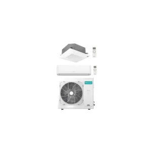 Climatizzatore Condizionatore Hisense Cassetta 4 vie + Hi Comfort R32 Dual Split Inverter 9000 + 18000 BTU con U.E. 3AMW62U4RJC NOVITÁ Classe A++/A+ - Preferito dai clienti