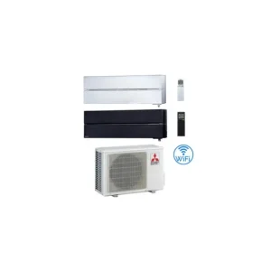 Approfitta dell'offerta | Climatizzatore Condizionatore Mitsubishi Kirigamine Style Wifi R32 Bianco Perla e Nero Dual Split Inverter 12000 + 18000 BTU con U.E. MXZ-3F54VF Classe A+++/A++