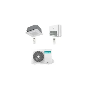 Climatizzatore Condizionatore Hisense Cassetta 4 vie + Console R32 Dual Split Inverter 9000 + 9000 BTU con U.E. 2AMW52U4RXC NOVITÁ Classe A++/A+ - Solo per poco tempo