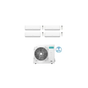 Climatizzatore Condizionatore Hisense Hi Comfort Wifi R32 Quadri Split Inverter 7000 + 7000 + 12000 + 12000 BTU con U.E. 5AMW105U4RQC Classe A++/A+ | Prodotto di punta