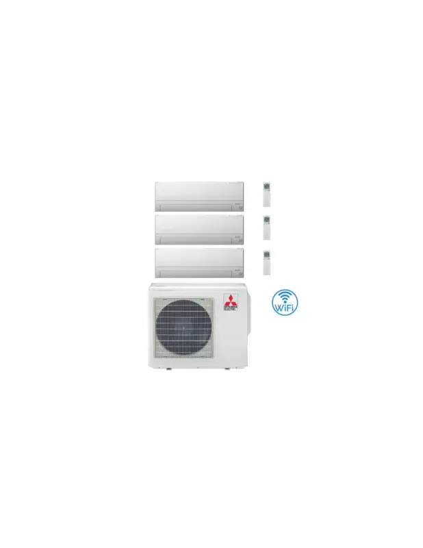 Approfitta dell'offerta | Climatizzatore Condizionatore Mitsubishi MSZ-BT Wifi R32 Trial Split Inverter 9000 + 9000 + 18000 BTU con U.E. MXZ-4F72VF NOVITÁ Classe A++/A+