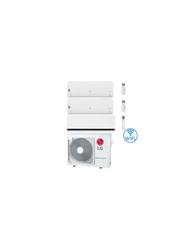 Bestseller - Climatizzatore Condizionatore LG Libero Smart + Dualcool Deluxe R32 Wifi Trial Split Dual Inverter 7000 + 7000 + 12000 BTU con U.E. MU3R21 NOVITÁ Classe A+++/A++