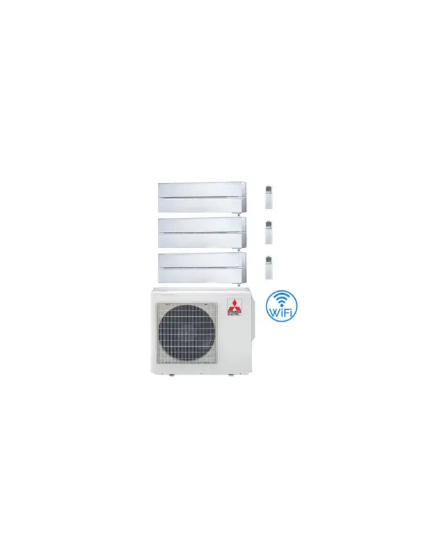 Bestseller | Climatizzatore Condizionatore Mitsubishi Kirigamine Style Wifi R32 Bianco Trial Split Inverter 9000 + 9000 + 18000 BTU con U.E. MXZ-4F80VF3 NOVITÁ Classe A++/A+