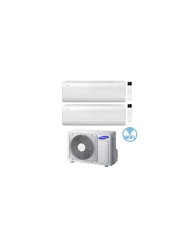 Alta qualità - Climatizzatore Condizionatore Samsung Windfree Avant S2 R32 Wifi Dual Split Inverter 7000 + 9000 BTU con U.E. AJ040TXJ2KG/EU NOVITÁ Classe A+++/A++