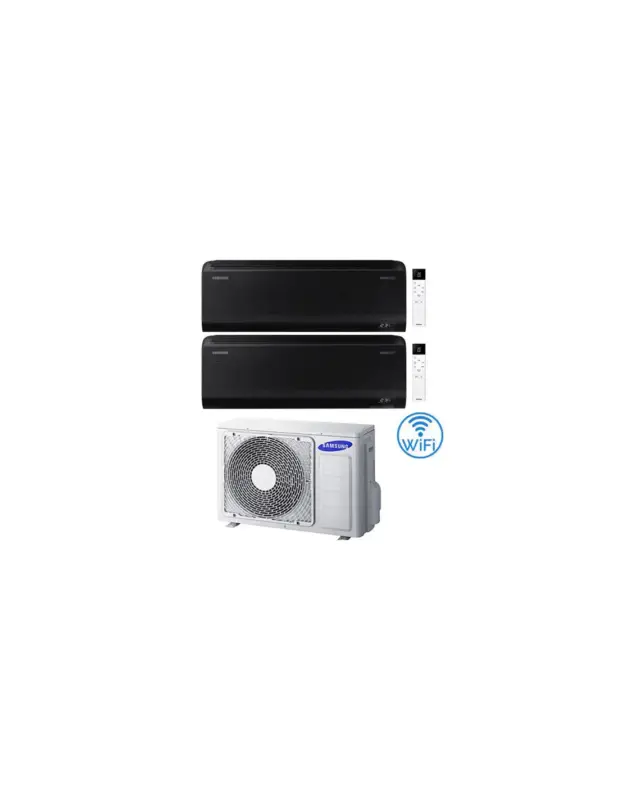 Acquista subito - Climatizzatore Condizionatore Samsung Windfree BLACK R32 Wifi Dual Split Inverter 7000 + 12000 BTU con U.E. AJ040TXJ2KG/EU NOVITÁ Classe A+++/A++