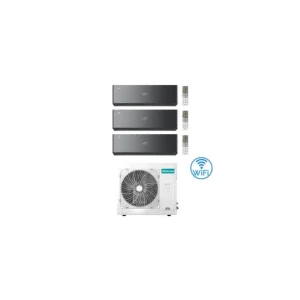 Appena aggiunto - Climatizzatore Condizionatore Hisense Energy Pro X BLACK Wifi R32 Trial Split Inverter 9000 + 9000 + 12000 BTU con U.E. 3AMW52U4RJC Classe A++/A+