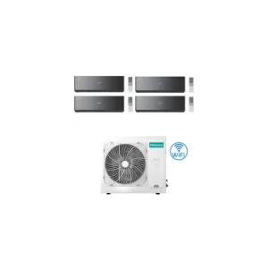 Climatizzatore Condizionatore Hisense Energy Pro X BLACK Wifi R32 Quadri Split Inverter 9000 + 12000 + 12000 + 12000 BTU con U.E. 5AMW105U4RQC | Scelto dai clienti