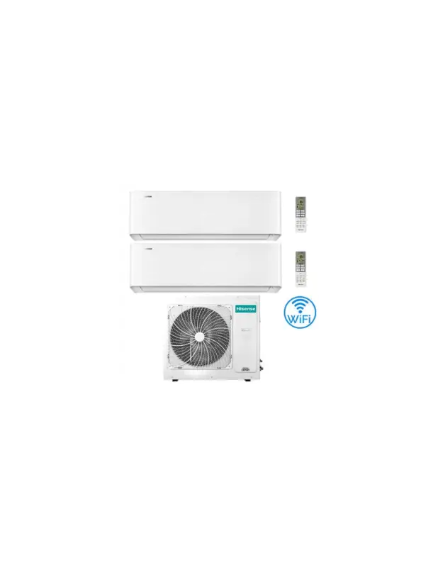 Climatizzatore Condizionatore Hisense Energy Pro X con Wifi R32 Dual Split Inverter 9000 + 18000 BTU con U.E. 3AMW62U4RJC Classe A++/A+ - Molto apprezzato
