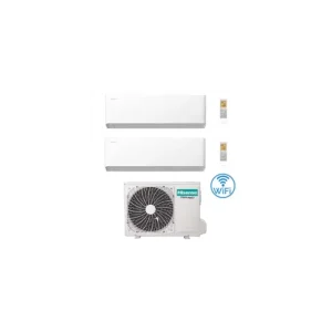 Acquista subito | Climatizzatore Condizionatore Hisense Uni HB Wifi R32 Dual Split Inverter 12000 + 12000 BTU con U.E. 2AMW52U4RXC Classe A++/A+