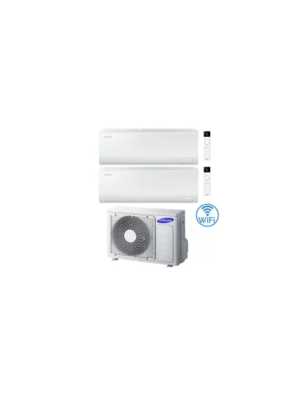 Acquista subito | Climatizzatore Condizionatore Samsung CEBU S2 R32 Wifi Dual Split Inverter 12000 + 18000 BTU con U.E. AJ068TXJ3KG/EU NOVITÁ Classe A++/A+