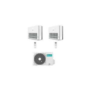 Ultima occasione | Climatizzatore Condizionatore Hisense Console Serie Turbo R32 Dual Split Inverter 9000 + 12000 BTU con U.E. 3AMW62U4RJC NOVITÁ Classe A++/A+