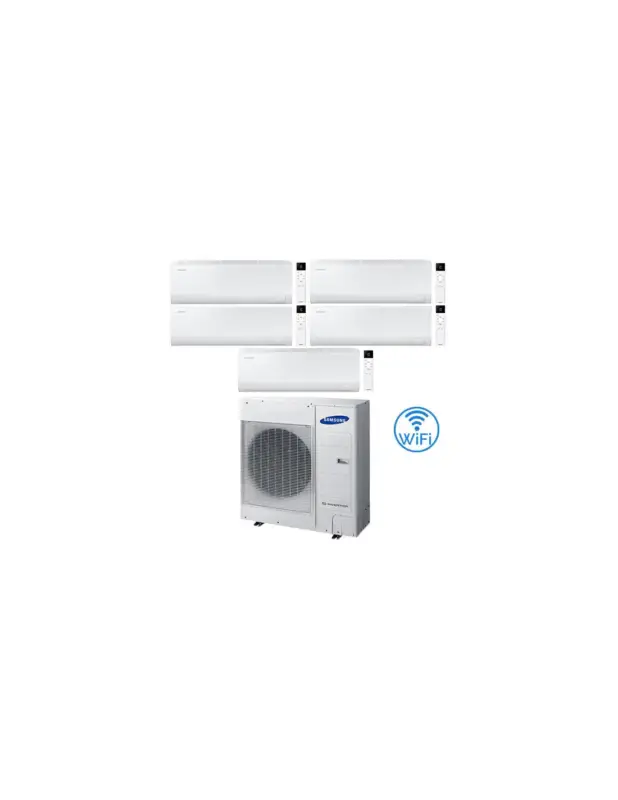 Promozione speciale | Climatizzatore Condizionatore Samsung CEBU S2 R32 Wifi Penta Split Inverter 7000 + 9000 + 9000 + 9000 + 18000 BTU con U.E. AJ100TXJ5KG/EU NOVITÁ Classe A++/A+ NOVITÀ