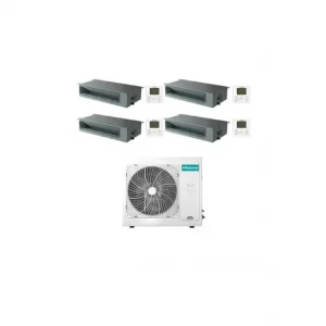 Alta qualità | Climatizzatore Condizionatore Hisense Canalizzabile R32 Quadri Split Inverter 9000 + 9000 + 12000 + 12000 BTU con U.E. 5AMW105U4RQC Classe A++/A+