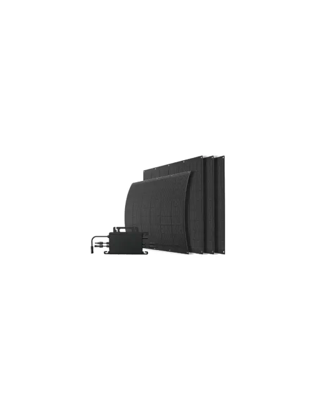 Fino a esaurimento - Kit Fotovoltaico flessibile Plug&Play Sunerg da 800W composto da microinverter e accessori per montaggio a ringhiera