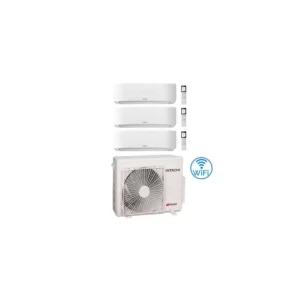 Tra i più venduti - Climatizzatore Condizionatore Hitachi AIRHOME 400 Wifi R32 Trial Split Inverter 9000 + 9000 + 9000 BTU con U.E. RAM-G55N3HAE Classe A+++/A++