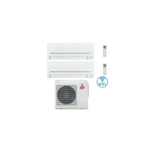 Alta qualità | Climatizzatore Condizionatore Mitsubishi MSZ-AP Wifi R32 Dual Split Inverter 7000 + 12000 BTU con U.E. MXZ-3F54VF Classe A+++/A++