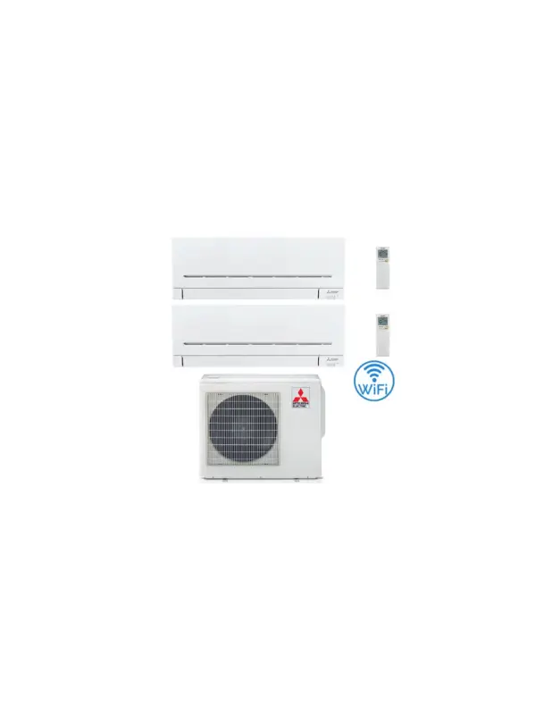 Alta qualità | Climatizzatore Condizionatore Mitsubishi MSZ-AP Wifi R32 Dual Split Inverter 7000 + 12000 BTU con U.E. MXZ-3F54VF Classe A+++/A++