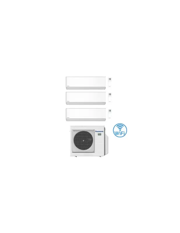 Climatizzatore Condizionatore Panasonic Serie Etherea Bianco Opaco Wifi R32 Trial Split Inverter 12000 + 12000 + 12000 BTU con U.E. CU-3Z68TBE Classe A++/A+ - Fino a esaurimento