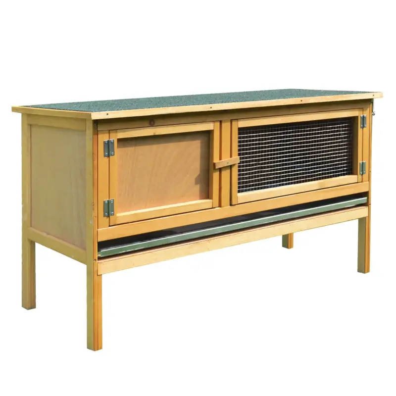 EASYCOMFORT Conigliera Gabbia per Conigli Tetto Impermeabile e Vassoio Estrabile,115x44.3x65cm - Molto apprezzato