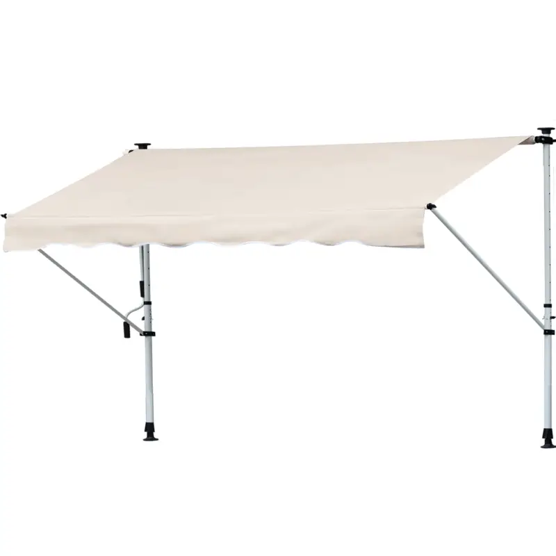 Easycomfort Tenda da Sole a Bracci 4x1.2m con Manovella e Struttura Telescopica, Cachi | Consegna veloce
