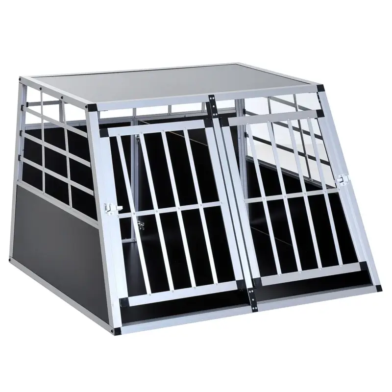 EASYCOMFORT Trasportino per Cane in Alluminio con Parete Mobile e Chiusura, 104x91x69cm | Risparmia ora