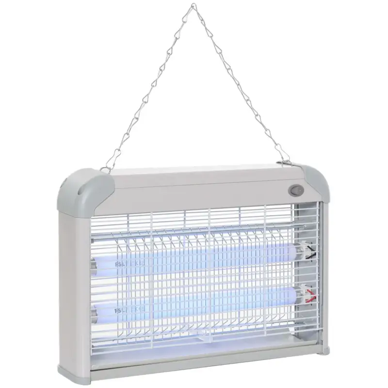 Tra i preferiti - Easycomfort Elettroinsetticida da Esterno e Interno con Lampada Antizanzare UV per 60m², Zanzariera Elettrica 20W, Grigio e bianco