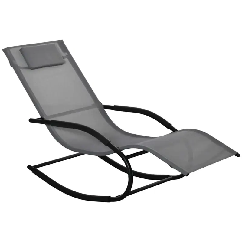 Easycomfort Sdraio a Dondolo Zero Gravity Ergonomica, in Metallo e Texteline, 63x160x88cm - Disponibile ora