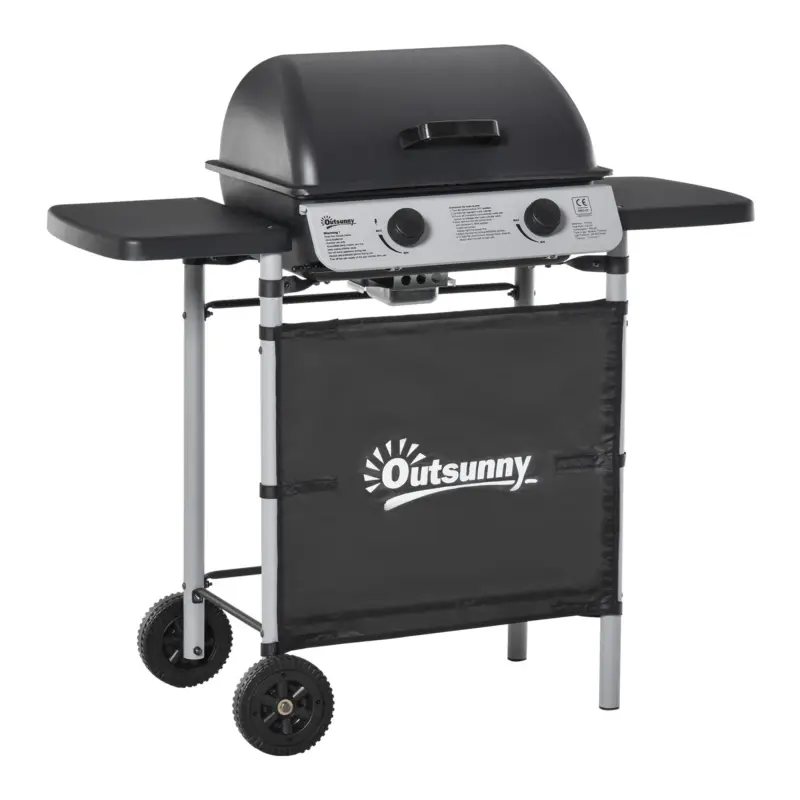 EasyComfort Barbecue a Gas con Coperchio, Bruciatori da 5.6kW, BBQ e Ruote, 104x49x99cm | Non perdere l'occasione