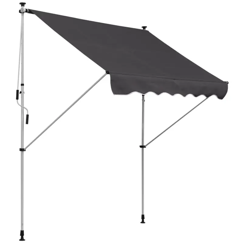 Easycomfort Tenda da Sole da Esterno 2x1.5m a Rullo con Manovella, Altezza e Angolazione Regolabile, Grigio - Compra ora