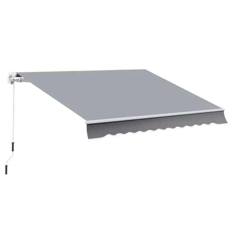 EasyComfort Tenda da Sole 3x2.5 m Avvolgibile per Porte e Finestre, in Alluminio e Poliestere Anti-UV, Grigio | Molto apprezzato