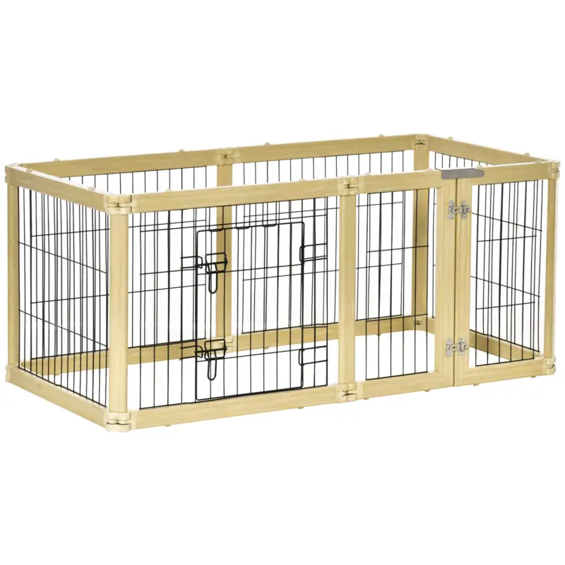 Affare - Easycomfort Box per Cani, Recinto per Animali, 6 Pannelli con Porta e Doppi Fermi, 70x62cm
