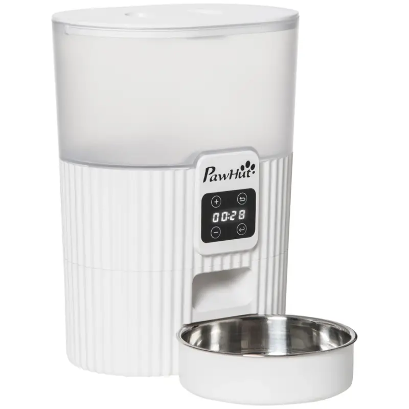 EASYCOMFORT Distributore Automatico Cibo Gatti e Cani con Ciotola e Timer, 1-6 Pasti al Giorno, 20.5x25x28cm | Consegna veloce