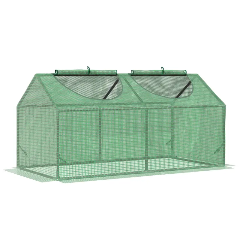 Easycomfort Serra da Giardino con Copertura in PE, Picchetti e Bordi Estesi, 120x60x60cm, Verde | Offerta in scadenza