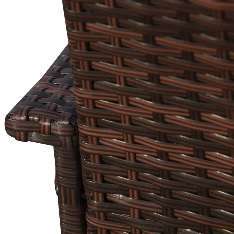 EASYCOMFORT Divano da Esterno 2 Posti in Rattan PE, Panchina da Giardino con Cuscini e Braccioli, 120x63x77cm Marrone | Grande sconto