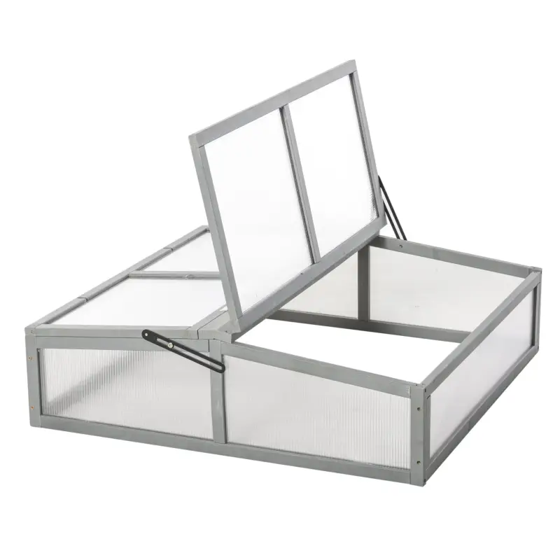 Preferito dai clienti - EasyComfort Mini Serra in Legno e Policarbonato, Serra Piccola da Balcone o da Giardino, Grigia 90x92x28cm