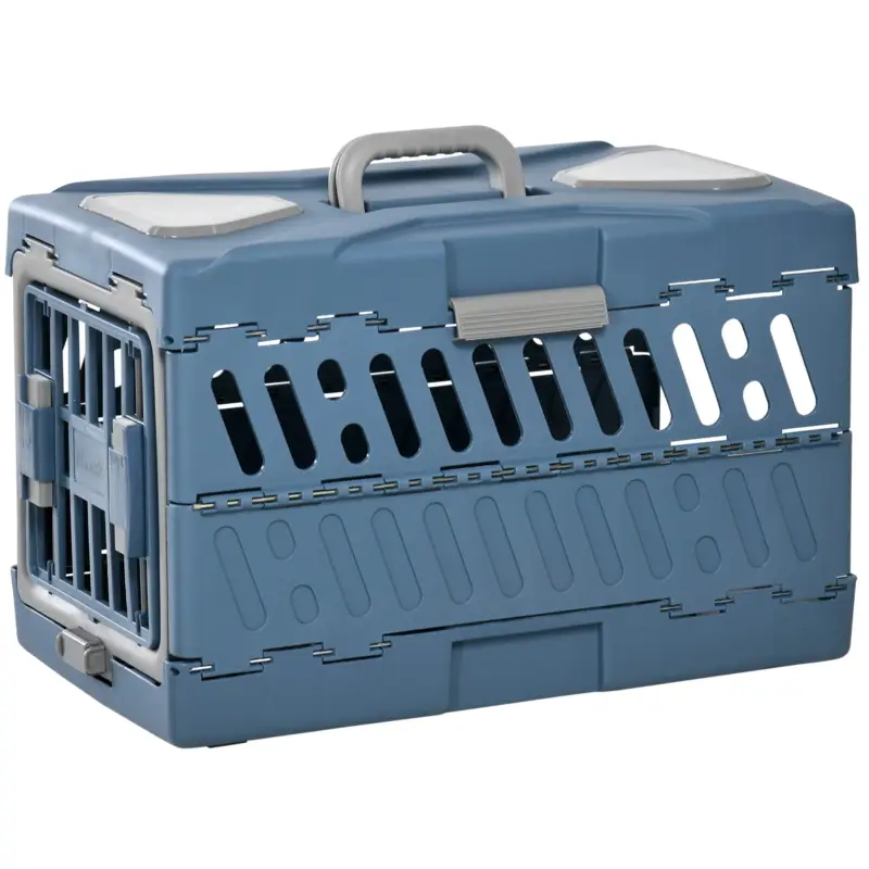 Easycomfort Trasportino per Cani e Gatti Pieghevole e Convertibile in Cuccia, 56x31x37cm, Blu | Più venduto