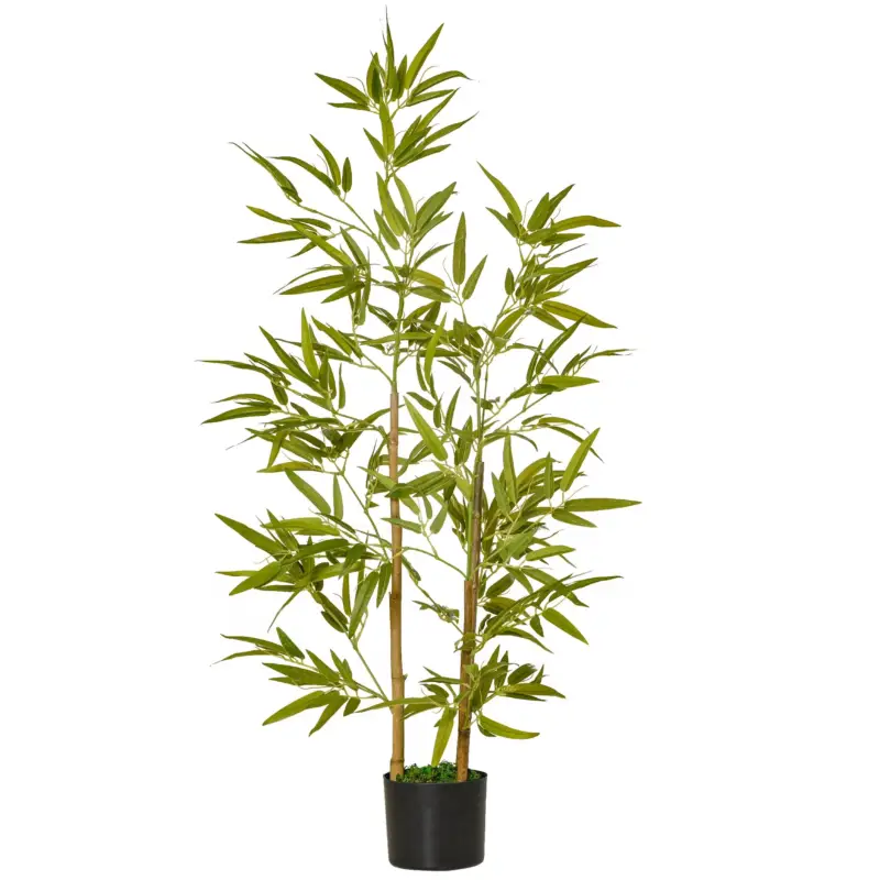 Ordinabile online | Easycomfort Pianta Artificiale di Bambù Alta 120cm con Vaso per Interno ed Esterno, Verde