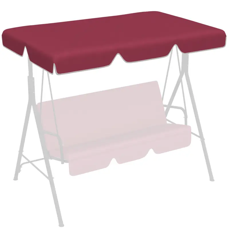 Acquista online | Easycomfort Tettuccio di Ricambio per Dondolo in Poliestere con Protezione UV50+, 192x144cm, Rosso