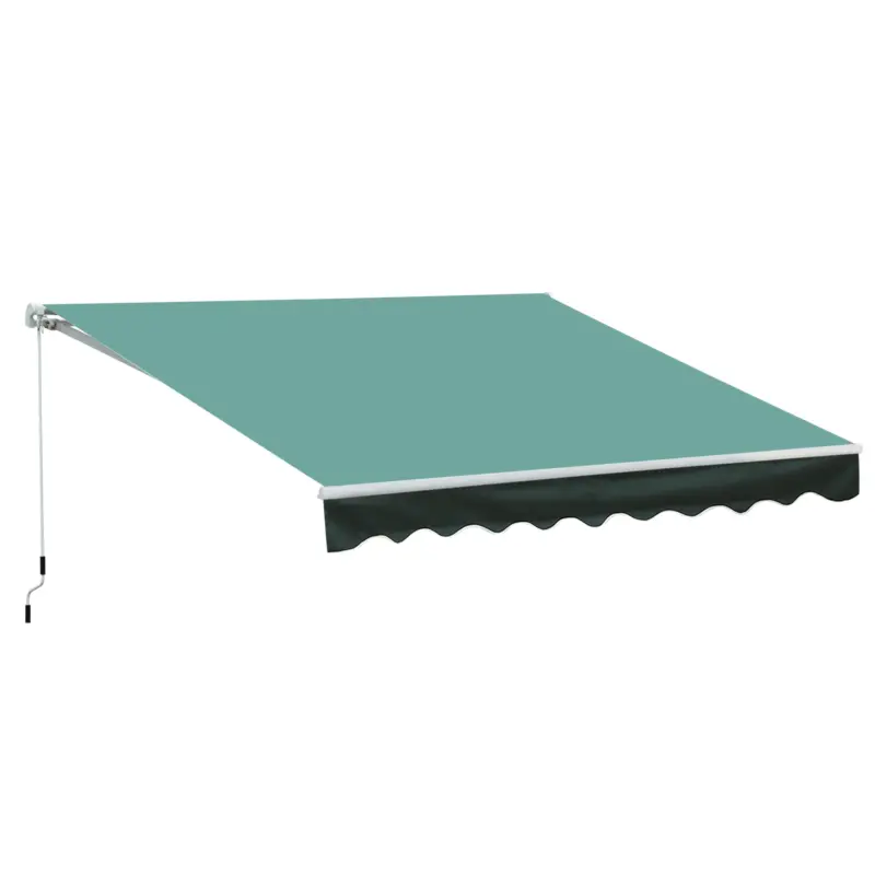 Appena arrivato | Easycomfort Tenda da Sole a Bracci per Esterno con Manovella, Metallo e Poliestere, 3x2.5m Verde