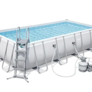 Piscina Bestway Fuori Terra Rettangolare Power Steel con Telaio e scaletta + Filtro a sabbia da 3.785 l/h cod. 56466 - Novità nello shop