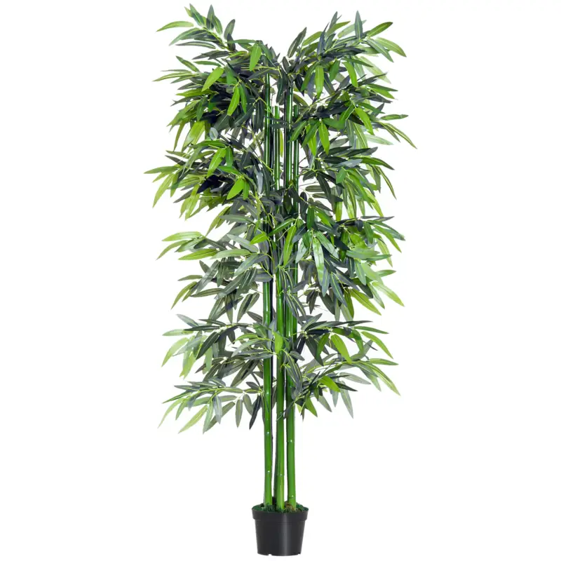 Prezzo di fabbrica | Easycomfort Pianta di Bambù Artificiale in Vaso da 180cm per Interni ed Esterni